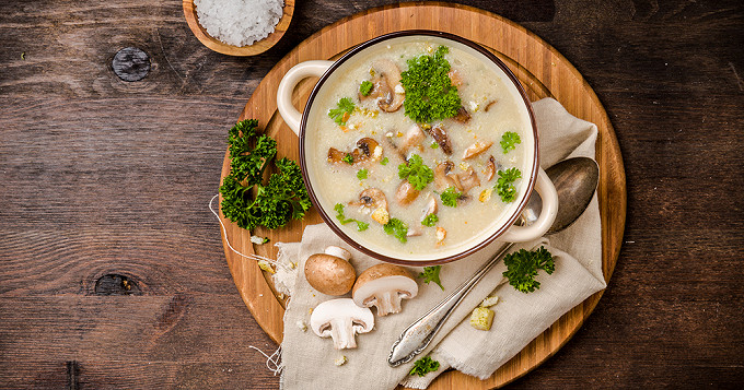 Soupe aux champignons de Paris