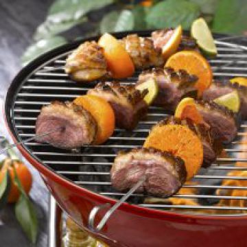 Brochettes de magret de canard aux agrumes Brochettes de magret de canard aux agrumes