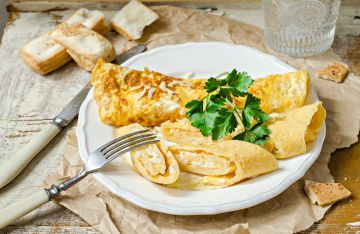 Omelette roulée au fromage Omelette roulée au fromage