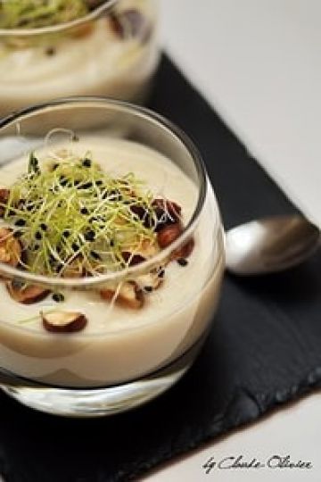Velouté de topinambour au chèvre frais Velouté de topinambour au chèvre frais