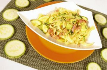 Pates courgettes lardons Pates courgettes lardons
