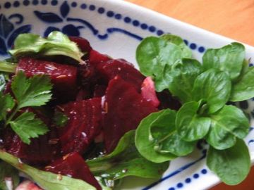 Salade de betterave et vinaigrette au cumin Salade de betterave et vinaigrette au cumin