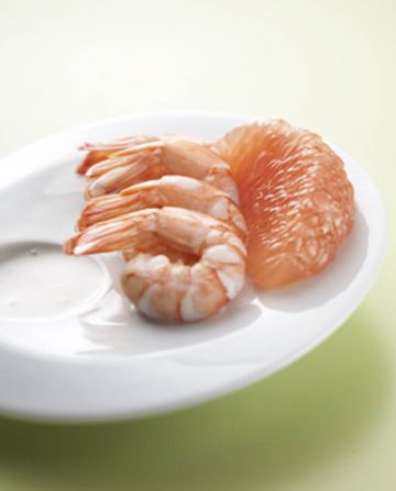 Gambas coco, pomelos et citron vert Gambas coco, pomelos et citron vert