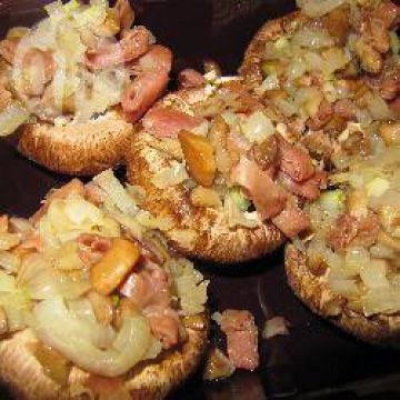 Champignons farcis au jambon de parme Champignons farcis au jambon de parme