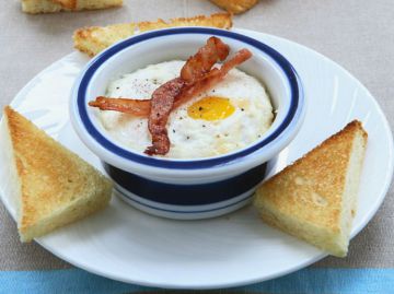 Oeuf cocotte au bacon Oeuf cocotte au bacon