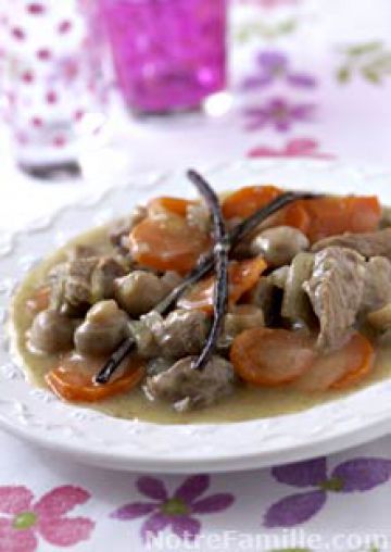 Blanquette de veau à la vanille et aux champignons de Paris Blanquette de veau à la vanille et aux champignons de Paris