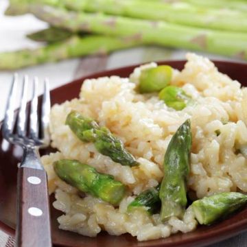Risotto aux asperges et fromage frais Risotto aux asperges et fromage frais