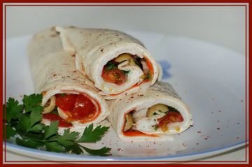Wraps au surimi et tomates cerises Wraps au surimi et tomates cerises