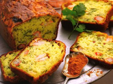 Cake aux crevettes et au curcuma Cake aux crevettes et au curcuma