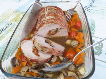 Roulé de porc aux tomates séchées Roulé de porc aux tomates séchées