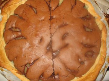 Tarte moelleuse chocolat/poires Tarte moelleuse chocolat/poires