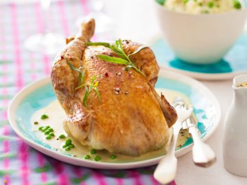 Poulet à l'estragon et son risotto aux petits pois Poulet à l'estragon et son risotto aux petits pois