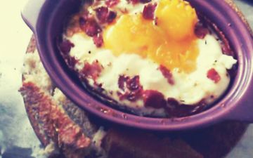 Oeufs cocotte au bacon Oeufs cocotte au bacon