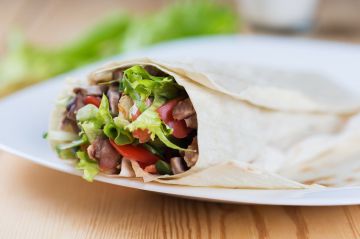 Wraps express au mesclun et roastbeef Wraps express au mesclun et roastbeef