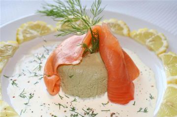Bavarois d’avocat au saumon fumé