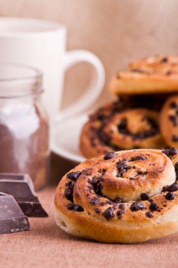 Brioche escargot aux pépites de chocolat