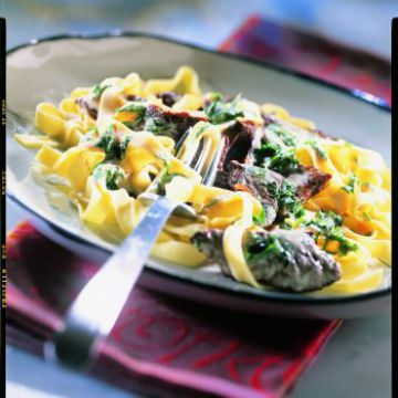 Bœuf stroganov aux pâtes fraîches Bœuf stroganov aux pâtes fraîches