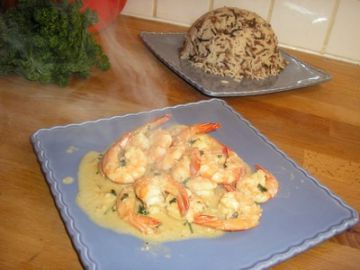 Gambas flambées au whisky Gambas flambées au whisky
