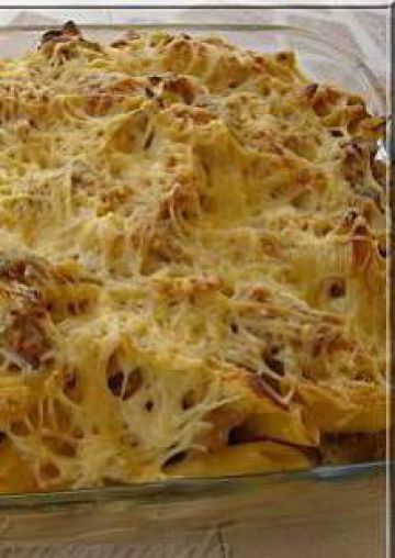 Gratin de pennes au poulet et aubergines