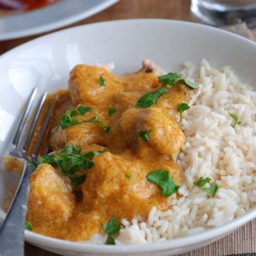 Blancs de poulet sauce curry de Brigitte