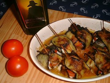 Pannequet d'aubergines, tomates et mozzarella Pannequet d'aubergines, tomates et mozzarella