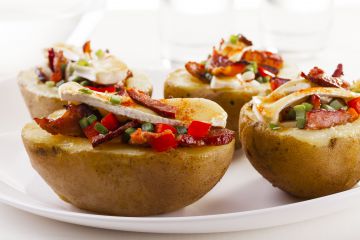 Pomme de terre farcie au bacon et camembert Pomme de terre farcie au bacon et camembert