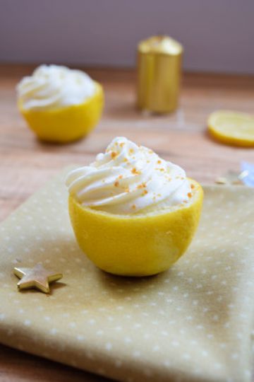 Citron farci au Spéculoos et chantilly