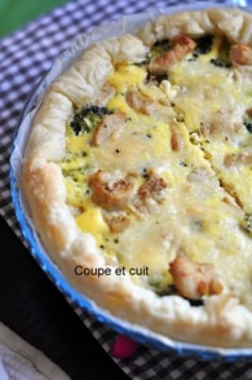 Quiche au poulet au curry et brocolis Quiche au poulet au curry et brocolis