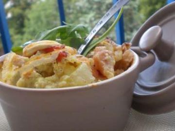 Gratiné de saumon fume en mini-cocotte