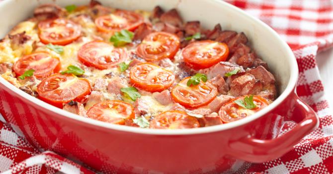 Gratin de blé aux tomates et aux saucisses Gratin de blé aux tomates et aux saucisses