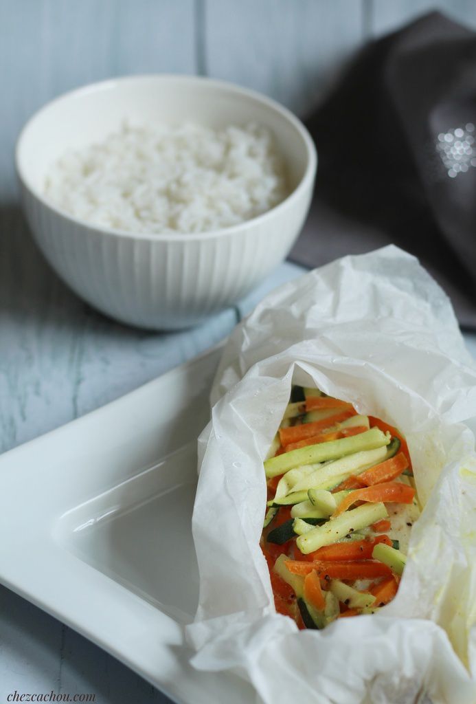 Papillotes de merlu et légumes au Cookeo Papillotes de merlu et légumes au Cookeo