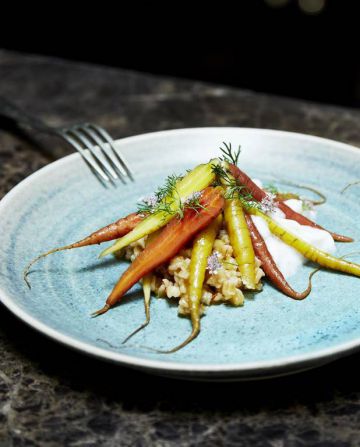 Carottes nouvelles, épeautre et pesto à la coriandre Carottes nouvelles, épeautre et pesto à la coriandre