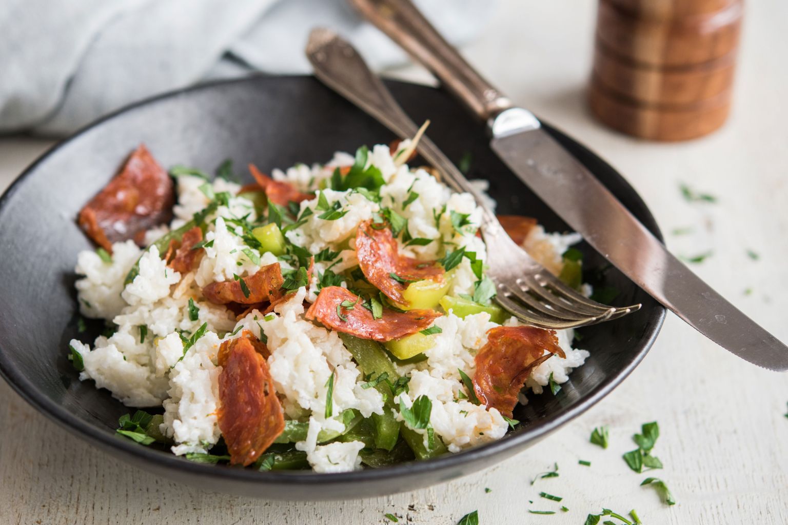 Riz crémeux au chorizo et mascarpone