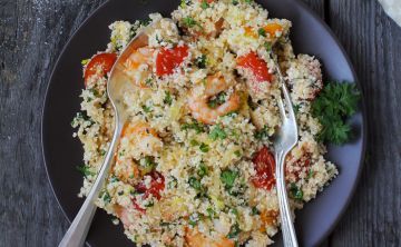 Taboulé aux crevettes léger Taboulé aux crevettes léger