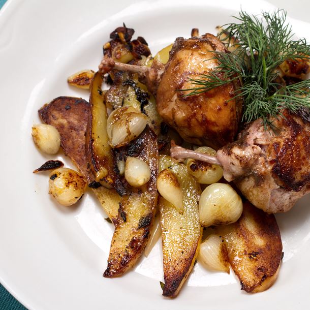 Pigeon aux lardons et champignons Pigeon aux lardons et champignons