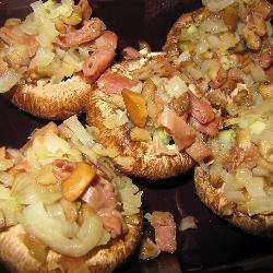 Champignons farcis au jambon de parme Champignons farcis au jambon de parme