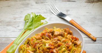 Tagliatelles aux carottes et lapin Tagliatelles aux carottes et lapin