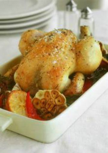 Poulet rôti au citron et à l'ail Poulet rôti au citron et à l'ail