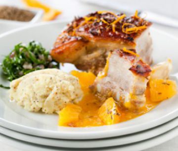 Poitrine de porc grillée au fenouil et à l’orange Poitrine de porc grillée au fenouil et à l’orange