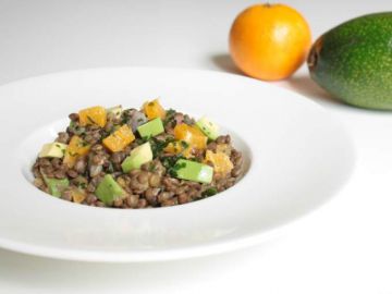 Salade de lentilles à l'orange, avocat & coriandre Salade de lentilles à l'orange, avocat & coriandre