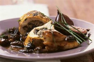 Escalopes de poulet farcies aux morilles et aux figues Escalopes de poulet farcies aux morilles et aux figues