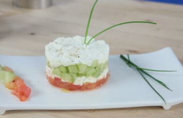 Tartare tomate, concombre, feta