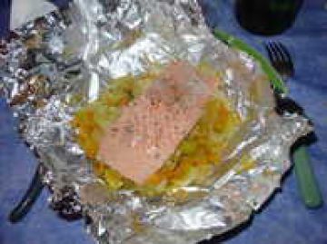 Papillote de saumon à la moutarde Papillote de saumon à la moutarde