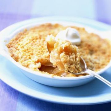 Crumble pommes et poires au gingembre 