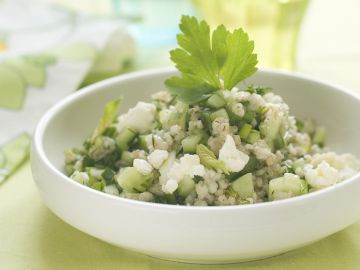 Taboulé de semoule aux légumes verts