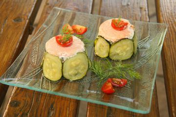 Terrines de courgettes au saumon fumè Terrines de courgettes au saumon fumè