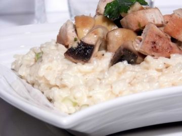 Risotto au poulet et champignons Risotto au poulet et champignons