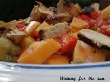 Salade colorée mangue et poulet Salade colorée mangue et poulet