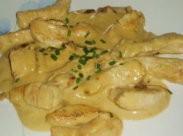 Emincé de poulet à la moutarde Emincé de poulet à la moutarde