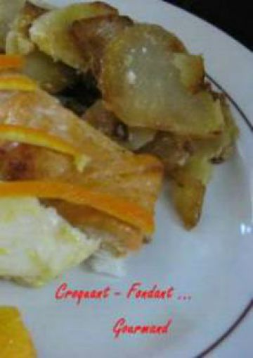Dos de cabillaud et de saumon à l'orange Dos de cabillaud et de saumon à l'orange